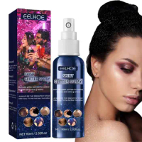 Body Pailette Spray Highlighter Powder Spray High Gloss Glitter Powder  Spray Loose Powder Spray Makeup For Face Body Highlight - Body Glitter -  AliExpress