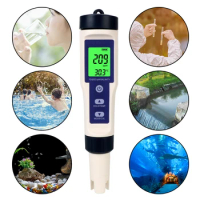 5 in 1 PH/TDS/EC/SALT/TEMP Water Quality Detector Temperature Hydrogen-rich Meter Purity Measure Tool