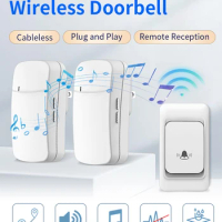 Outdoor Wireless Doorbell Waterproof House Chime Kit 300M Remote EU US Intelligent Smart Door Bell Home Garden Remote DoorBell