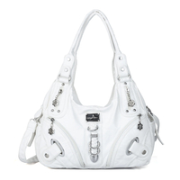 Angel Kiss Vintage Crossbody Bag - PU Hobo Tote Satchel Lightweight Elegant Convertible Shoulder Bag