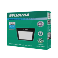 SYLVANIA โคมไฟดาวน์ไลท์ติดลอย รุ่น BRAVO SURF LED SQ 12W 6500K Black Frame (หน้าเหลี่ยม) ขอบดำ แสงเด