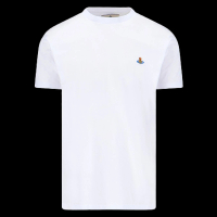 【Vivienne Westwood】男女同款 刺繡logo 短袖T恤-白色(M號、L號)