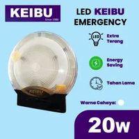 Lampu KEIBU Emergency LED 20watt (20W) Cahaya Putih. Lampu Emergency. Lampu Nyala Bila Listrik Mati.