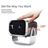MINI Projector 3D Theater Portable Home Cinema LED Video Projector WIFI Mirror Android IOS for 1080P 4K Video US Plug