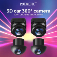 MEKEDE 1080P UHD 3D 360°Panoramic Camera Rear View Camera Car Bird View System 4 Camera Rear/Front/Left/Right 3D 360 Cam