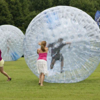 Giant Human Hamster Ball 2.5M Large Inflatable Body Zorb Ball For Rolling Outdoor Top Quality Inflatable Zorbing Ball/Grass Bal
