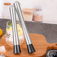 Stainless Steel Cocktail Muddlers With Crushing Hammer Popsicle Bar Mojito Blender Ice Crusher Wine Mixing Stick Bar Accessories