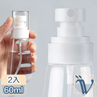 (2入) Viita 防疫清潔戶外隨身消毒液/保濕水分裝噴霧胖瓶 透明60ml