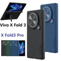 Super Frosted For Vivo X Fold 3 Pro Case Slim Plastic Camera Stand Hinge Protection Cover