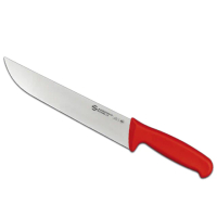 【SANELLI 山里尼】SUPRA系列 歐式屠夫刀 24cm 紅色(專業切肉刀、牛肉豬肉片肉專用刀)
