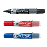 【PILOT 百樂】可換卡水白板筆-中字 2.3mm 36支 / 件 WMBM-12L(紅、黑、藍)