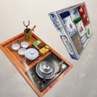 【上芳香業】金紙 紙紮用品 茶具組+茶葉組 傳統茶具(附封條 滿七 百日 對年 往生用品)