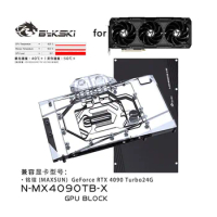 Bykski Water Block for MAXSUN GeForce RTX 4090 Turbo 24G / Palit RTX4090 GameRock GPU Card/ Copper Cooler Radiator/ N-MX4090TB-X