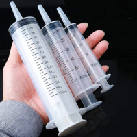 3PCS 20ml-500ml Plastic Syringe Hydroponics Analyze Measuring Cub Nutrients Syringe For Injectors Ink Cartridge Pets Cat Feeders