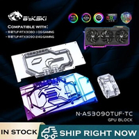 Bykski N-AS3090TUF-TC,Active Cooling GPU Backplate Water Block For ASUS TUF RTX 3090 3080 GAMING,VRAM Radiator Heat Sink Cooler