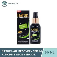 Natur Hair Recovery Serum Almond & Aloe Vera Oil 60 ML - Serum Untuk Rambut Kusam