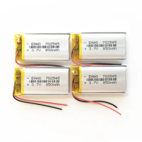 4 x 3.7V 850mAh Lithium Polymer LiPo Rechargeable Battery 702545 For Mp3 PAD DVD E-book Bluetooth Headset Massager Smart Watch