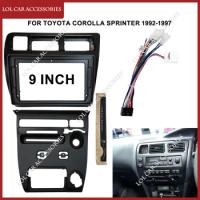 9 Inch Fascia For Toyota Corolla Sprinter 1992-1997 Car Radio Android MP5 Player Casing Frame 2 Din Head Unit Stereo Dash Cover