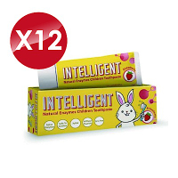 (12入組)Intelligent 因特力淨 兒童酵素牙膏 (草莓優格) 40gX12