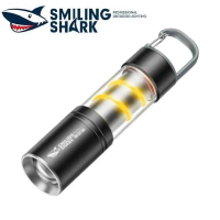 DISKON!! SENTER LED MINI SMILING SHARK SD-5241 - ZOOM - JARAK JAUH - MULTIFUNGSI - LENTERA - TYPE-C