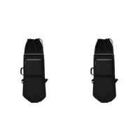 2X Double Rocker Skateboard Backpack Land Surfboard Bag Longboard Bag Skateboard Carry Bag Accessories,Black S