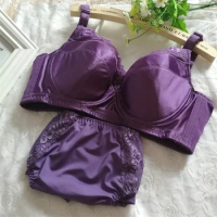 Bra Set Plus Size clothing 2 piece Female Lingerie B C D E F G H Cup Bra Sets Women Underwear Panties Briefs 34 36 38 40 42 44