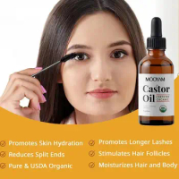Eyelash Growth Serum Castor Oil Longer Fuller Eyelash Eyebrow Enhancer Treatment Nourishing Hair Essence Lifting 60ml Lashe D2D8
