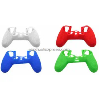 1000Pcs Silicone Cover Skin for Dualshock 4 PS4 Pro Slim Controller Case and Thumb Grips Caps For PlayStation 4 Game Accessories