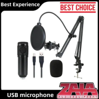 Platform Live Streaming Karaoke Microphone High-Definition Recording Live Streaming Computer Desktop Capacitor Microphone USB se