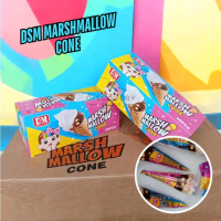 DSM Marshmallow Cone Bentuk Eskrim Viral 30pcs - Snack Candy Cemilan permen lollipop