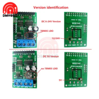 RS485 DC 5V/6-24V Relay Module 8-channel RS485 (TTL) Modbus RTU Control Module UART for Relay Switch Board PLC Control Board