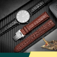 High quality Double sided crocodile leather watch band 18mm 19mm 20mm 21mm 22mm wristband for Rolex men and women strap Bracelet