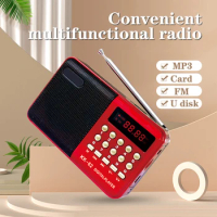 K62 Pocket Radio USB Powered Portable FM Radio Gift For the Elderly Handheld Mp3 Player Speaker 8000 Songs Digital FM Radio