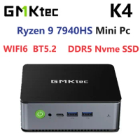 GMKtec K4 Ryzen 9 7940HS Mini Pc Windows 11 Pro DDR5 NVME PCIE4.0 SSD 32GB 1TB WIFI6 BT5.2 Desktop Gaming Computer
