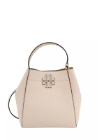 TORY BURCH TORY BURCH - McGraw textured leather bucket bag - Beige