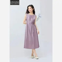 Giordano Women's (Online Exclusive) Beau Monde Pleated Dress 1346535273 L Nirvana Purple