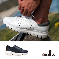 【Waltz】時尚皮面 休閒小白鞋 男款(522034 華爾滋皮鞋)