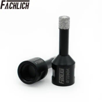 FACHLICH 2pcs 6-16mm Diamond Drilling Crowns Core Bits Ceramic Tile Hole Saw M14 thread Core Drill Bits Cutter Angle Grinder