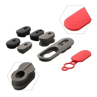 Silicone Plug for Xiaomi 4Pro4 Lite EScooter Durable and Reliable Rubber Charge Port Cover Cap Black and Red 7pcs/set