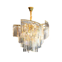 Nordic Crystal Led Chandelier Decoration Maison Luxury Pendant Lamp Dimmable Lustres Cristall Home Decor for Dining Living Room