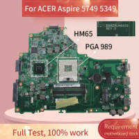 DA0ZRLMB6D0 Laptop motherboard For ACER Aspire 5749 5349 Notebook Mainboard MBRR7060011 HM65