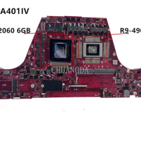 GA401IV With R9-4900HS RTX2060/6G 16G RAM Mainboard For Asus ROG GA401IV GA401I GA401IU GA401II GA401IVC Laptop Motherboard