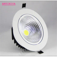 Super Bright Recessed Dimmable LED Downlights 5W 7W 9W 12W 15W 18W Epistar Chip COB Spot Light Ceiling Lamp Decoration AC85-265V