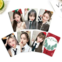 6pcs/Set IVE Christmas Selfie Photocards WonYoung Liz Double Sides Printing Korean Style LOMO Cards Liz Rei Fans Collection Gift