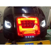 台南VOS偉士車坊-Vespa GTS GTV 導光尾燈 導光方向燈 Led方向燈 Led尾燈 煞車燈