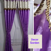 Gorden jendela pintu pakai poni gordeng murah korden ter kini tirai polkadot gordeng smokring minima