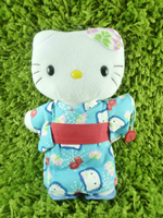 【震撼精品百貨】Hello Kitty 凱蒂貓~KITTY絨毛娃娃-和風服飾-藍色-站姿