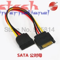 by dhl or ems 1000pcs High Quality SATA 15PIN (M) to sata (F) Extension cord sata power cable adapter