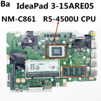 For IdeaPad 3-15ARE05 Laptop Motherboard NM-C861 With R5-4500U CPU 4GB RAM DDR4 Fully Tested