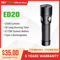 NEXTOOL 2200 Lumens Super Bright Rechargeable Led Flashlight Torch 21700 Battery USB Torch for Hunting Fishing Outdoors